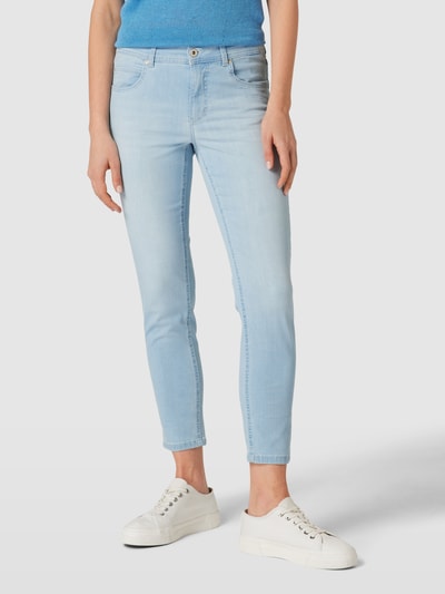 Angels Skinny fit jeans met labelpatch, model 'Ornella' Lichtblauw - 4