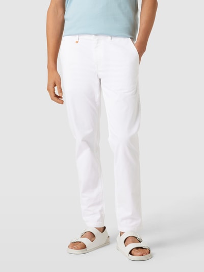 BOSS Orange Chino met labeldetails, model 'Taber' Wit - 4