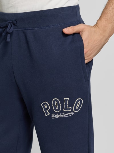 Polo Ralph Lauren Spodnie dresowe o kroju regular fit z mieszanki bawełny Granatowy 3