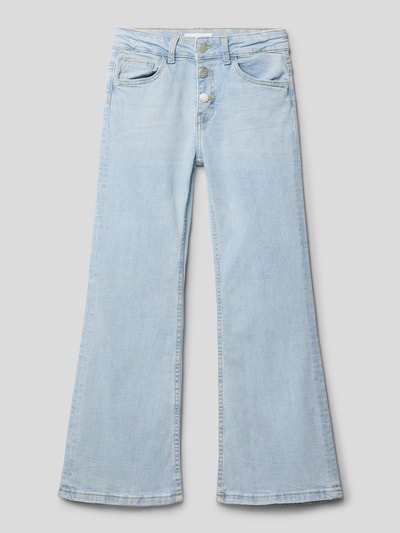 Mango Wide Fit Jeans mit Knopfleiste Hellblau 1