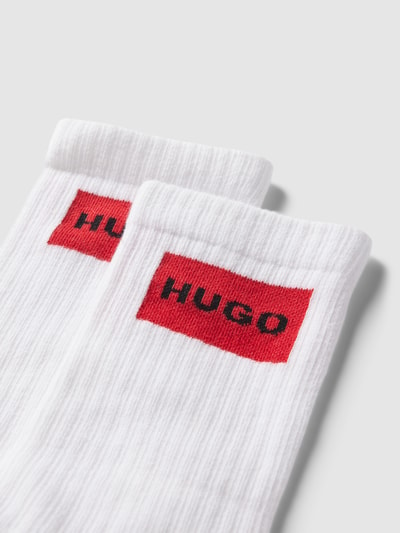 HUGO Socken mit Label-Stitching im 2er-Pack Weiss 2