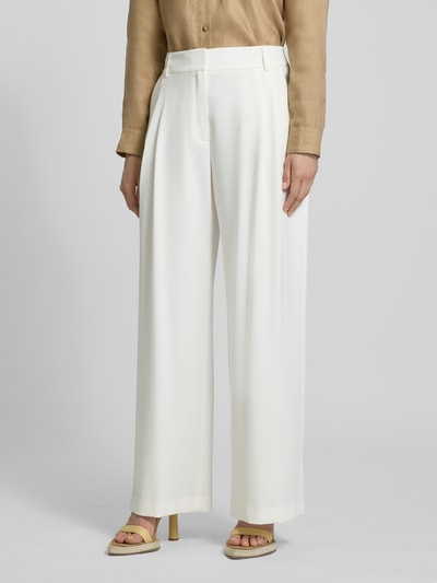 s.Oliver BLACK LABEL Wijde broek met viscose Offwhite - 4