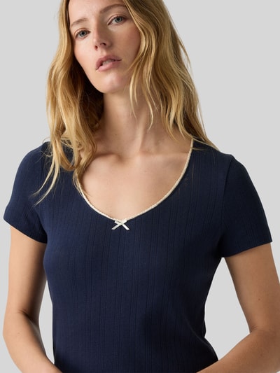 Levi's® Slim Fit T-Shirt aus reiner Baumwolle Modell 'SWEETIE' Dunkelblau 3
