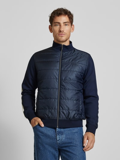 HECHTER PARIS Sweatjacke mit Label-Stitching Marine 4