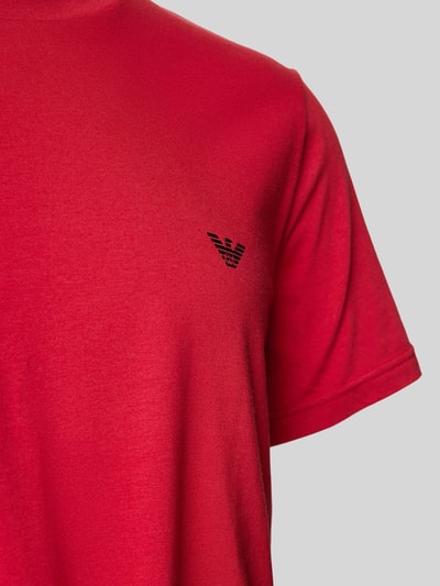 Emporio Armani T-Shirt mit Label-Print Rot 2