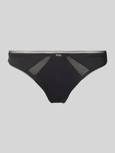 BOSS String mit Spitzen-Einsatz Black 1