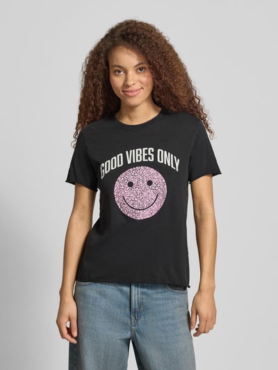 ONLY Regular Fit T-Shirt aus reiner Baumwolle Modell 'LISA LIFE LUCY' Black 4
