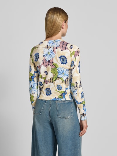 Christian Berg Woman Strickjacke aus Viskose-Mix mit Rundhalsausschnitt Grass 5