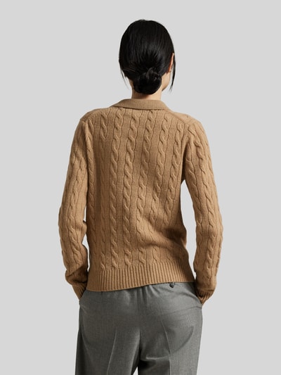 Polo Ralph Lauren Koszulka polo o kroju regular fit z mieszanki wełny z dodatkiem kaszmiru Camel 5