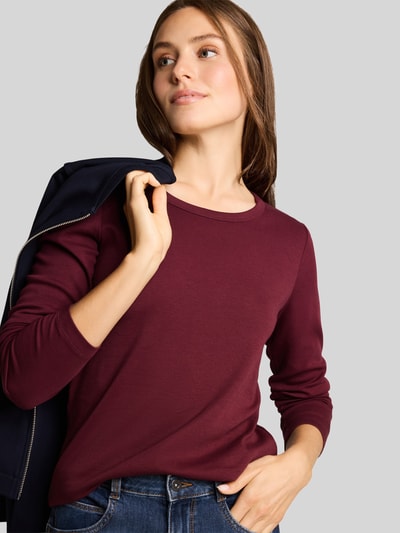 Tom Tailor Regular fit shirt met lange mouwen van puur katoen Bordeaux - 3