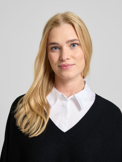 Herzensangelegenheit Poncho aus Woll-Kaschmir-Mix Black 3