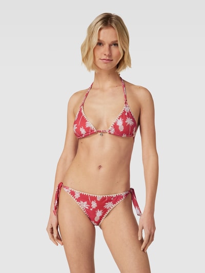 Banana Moon Bikinitop met motiefprint, model 'NUCO SOUTHBAY' Donkerrood - 1