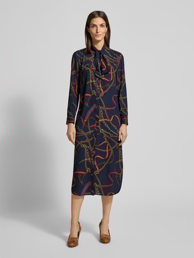 Lauren Ralph Lauren Hemdblusenkleid mit Schluppe Modell 'CADULAH' Marine 4