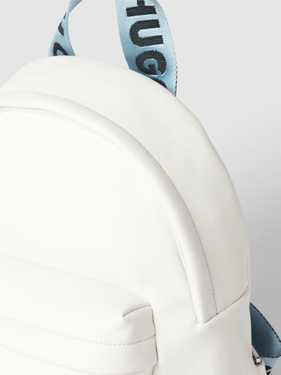 HUGO Rucksack mit Label-Details Modell 'Bel' Weiss 3