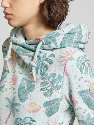 Ragwear Hoodie mit Allover-Motiv-Print Modell 'Gripy' Helltuerkis 3