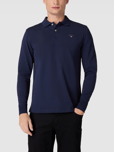 Gant Poloshirt im langärmeligen Design Marine 4