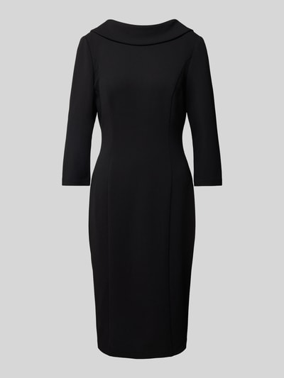 Adrianna Papell Knielanges Cocktailkleid mit 3/4-Arm Black 2