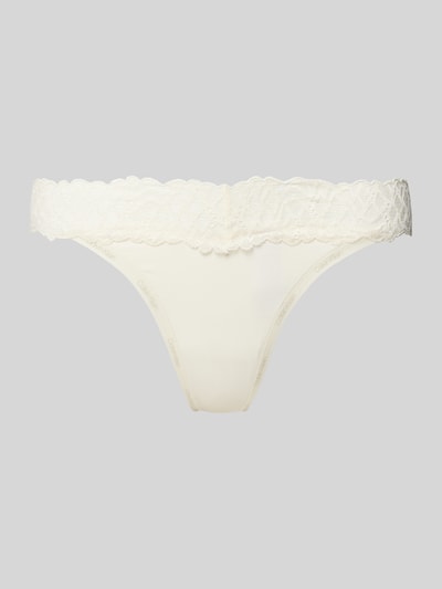 Calvin Klein Underwear String mit Spitzenbesatz Offwhite 1