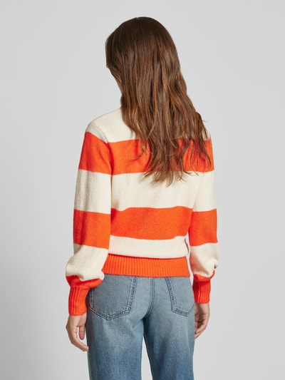 ICHI Gebreide pullover met raglanmouwen, model 'EDEN' Oranje - 5