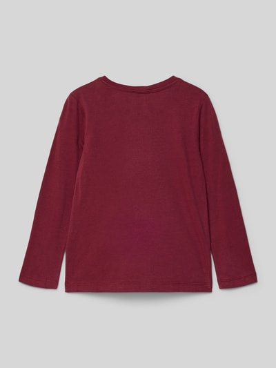 s.Oliver RED LABEL Regular Fit Langarmshirt aus reiner Baumwolle Bordeaux 3
