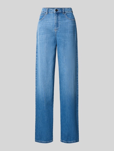 Produktfoto, Wide Leg Jeans mit Eingrifftaschen von Emporio Armani aus Baumwoll-Lyocell-Mix im Used-Look, blaue Jeans-Optik