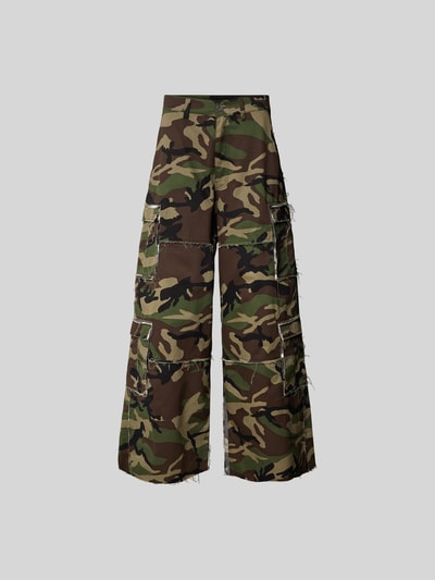 VETEMENTS Cargohose mit Knopf- und Reißverschluss Oliv 2