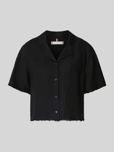 Tommy Hilfiger Boxy Fit Leinenbluse mit Viskose-Anteil BLACK 2