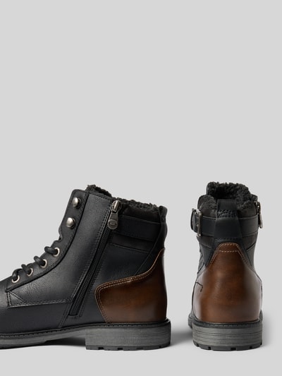 Tom Tailor Schnürstiefel in Lederoptik Modell 'MATHEO' Black 2