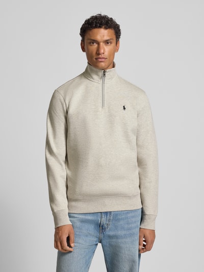 Polo Ralph Lauren Regular fit schipperstrui met schipperskraag, model 'Double' Middengrijs - 4