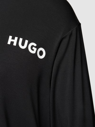 HUGO Pyjama-Oberteil mit Label-Print Modell 'UNITE' Black 2