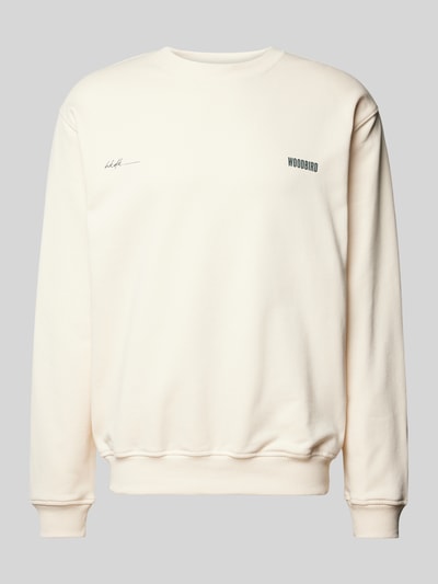 WOODBIRD Sweatshirt met labelprint, model 'CANE' Offwhite - 2