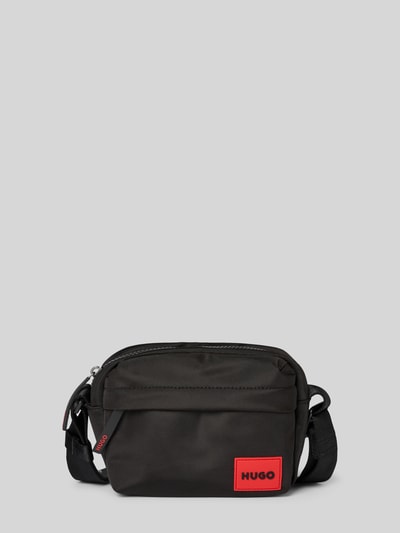 HUGO Schoudertas met labelpatch Zwart - 2