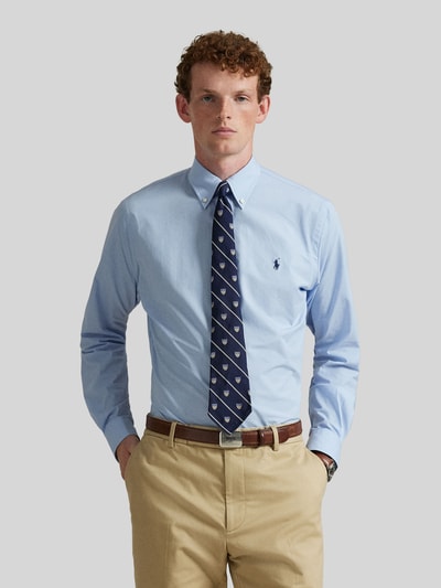 Polo Ralph Lauren Koszula casualowa o kroju slim fit z mieszanki bawełny Niebieski 4