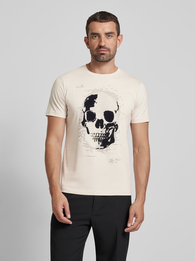 Antony Morato T-shirt met motiefprint Beige - 4