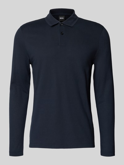 BOSS Regular fit poloshirt van katoenmix, model 'PITTMAN 240' Marineblauw - 2