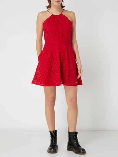 Superdry Kleid mit Lochstickereien Rot 1