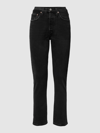 Levi's® Skinny fit jeans met 5-pocketmodel, model '501 SKINNY' Donkergrijs - 2