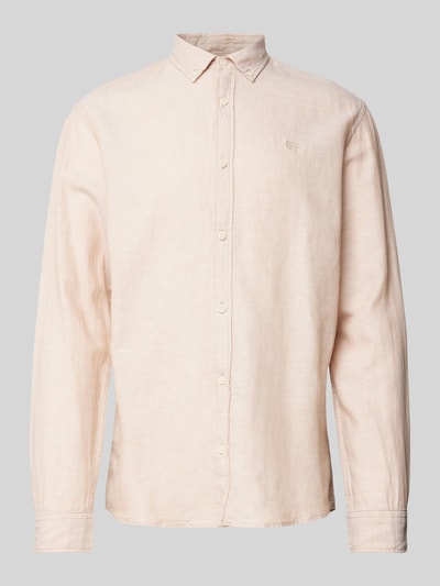 Jack & Jones Premium Slim fit linnen overhemd met button-downkraag Beige - 1