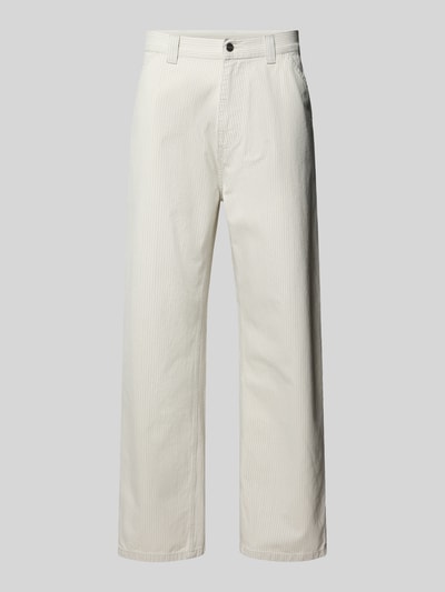 Produktfoto, Hose aus Baumwolle Modell 'Mercer' von Carhartt Work In Progress in Creme, relaxed Fit, sichtbare Bundweite, glatte Oberfläche