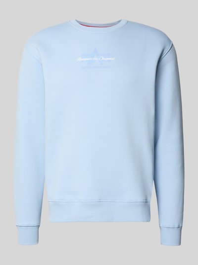 Alpha Industries Sweatshirt mit Logo und Rundhalsausschnitt Hellblau 2