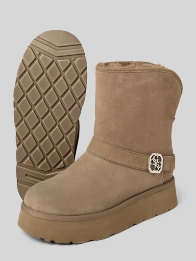 Guess Buty z detalami z logo model ‘DOLSAY’ Oliwkowy 4