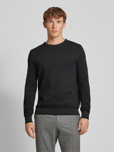 Lerros Gebreide pullover met ribboorden Zwart - 4