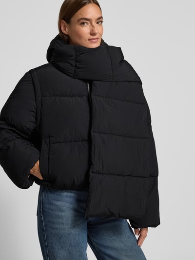 BOSS Orange Regular fit gewatteerd jack met afneembare sjaal en mouwen, model 'POLALA Zwart - 3