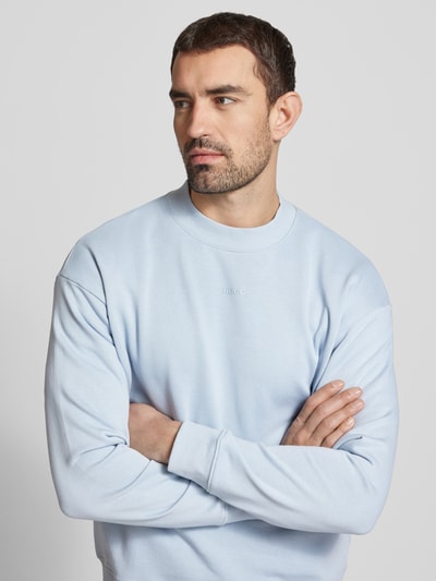 HUGO Sweatshirt mit Label-Print Modell 'Dapocrew' Sky 3