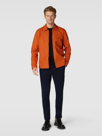 Lyle & Scott Overshirt mit Zweiwege-Reißverschluss Modell 'Pocket' Orange 1