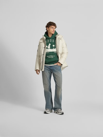 Moose Knuckles Daunenjacke mit abnehmbarem Webpelzbesatz Offwhite 1