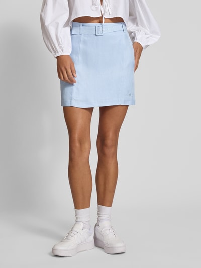 LeGer Spódnica mini z paskiem model ‘Majella’ Jasnoniebieski 4