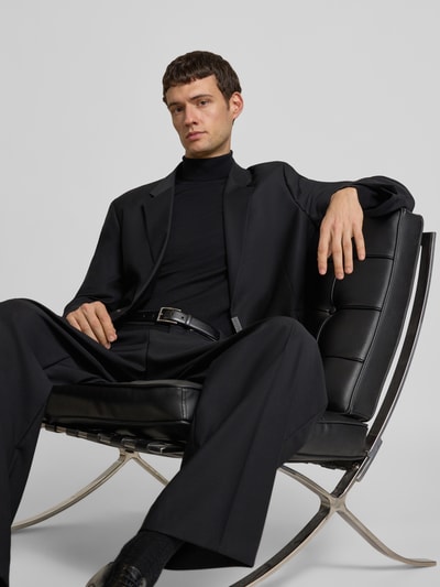 HUGO Marynarka do garnituru o kroju regular fit z mieszanki wełny model ‘HANS’ Czarny 3