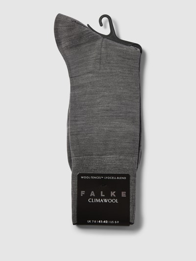 Falke Sokken met wol, model 'ClimaWool' Lichtgrijs - 3