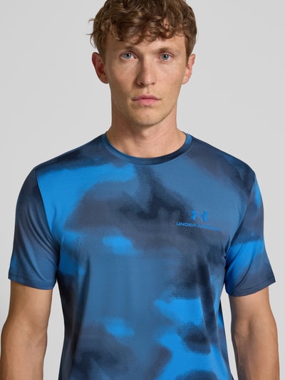 Under Armour T-shirt met labelprint Rookblauw - 3